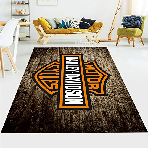 Harley Davidson Fan, Harley Rug, Harley, Area Rugs, for Living Room, Home Decor Rug, Harley Fan Rug, Davidson,Popular Rug, harley201 (2.6x4.6 feet - 80x140 cm)