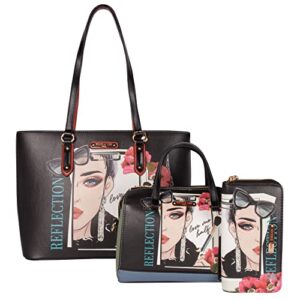 nicole lee love me half 3-in-1 bag (shopper, satchel & wallet) – set16538