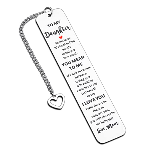 to My Daughter Gifts Christmas Gifts for Teenage Girls Bookmarks for Book Lovers Stocking Stuffers for Teens Birthday Gifts for Daughter Inspirational Gifts Graduation Gifts for Her Mothers Day Gifts