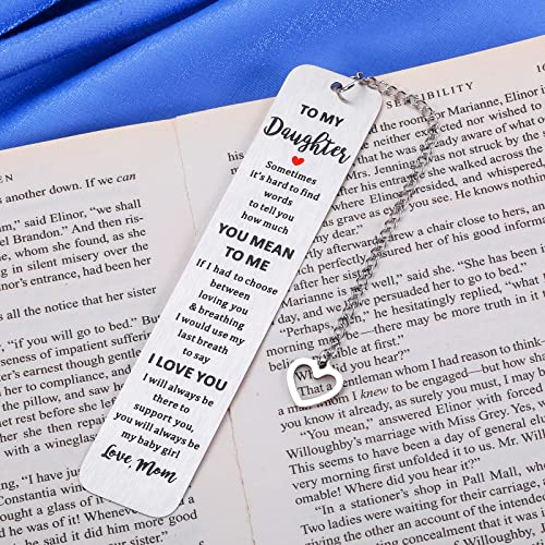 to My Daughter Gifts Christmas Gifts for Teenage Girls Bookmarks for Book Lovers Stocking Stuffers for Teens Birthday Gifts for Daughter Inspirational Gifts Graduation Gifts for Her Mothers Day Gifts