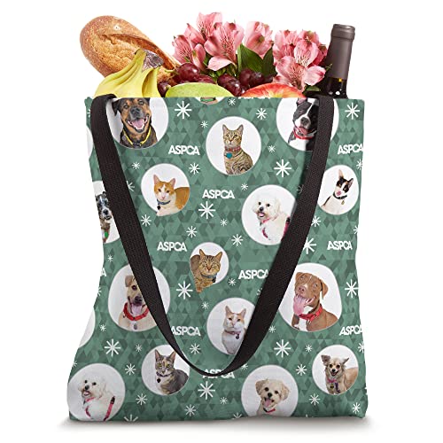 ASPCA Green Snowflake Tote Bag