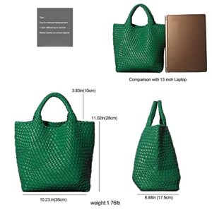 BZXHVSHA Women Tote Bag Large Capacity Handbags And Purse For Ladies (Green)