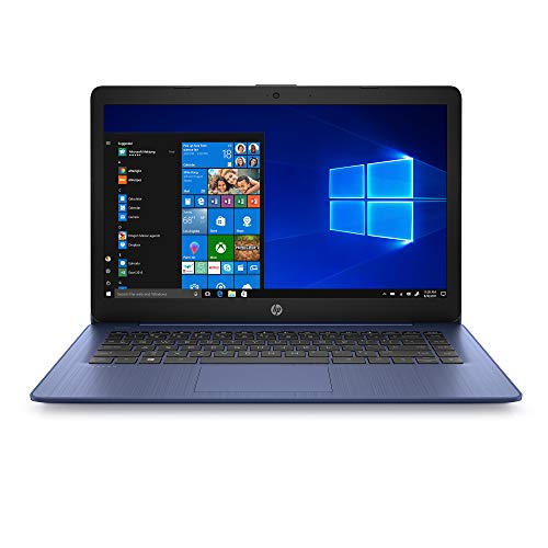 HP Stream 14 inches HD (1366x768) Display, Intel Celeron N4000 Dual-Core Processor, 4GB RAM, 64GB eMMC, HDMI, WiFi, Webcam, Bluetooth, Win10 S, Royal Blue (Renewed)