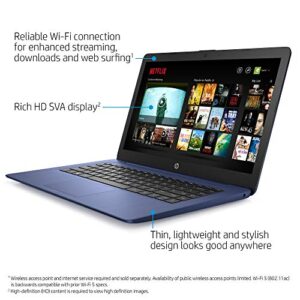 HP Stream 14 inches HD (1366x768) Display, Intel Celeron N4000 Dual-Core Processor, 4GB RAM, 64GB eMMC, HDMI, WiFi, Webcam, Bluetooth, Win10 S, Royal Blue (Renewed)