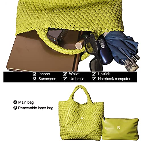 Women's Tote Bag Large Capacity Handbags And Purse For Ladies (Fruit-green)