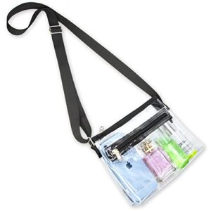 higuyst mini clear purse stadium approved, clear plastic purses for concert,festival, stadium, small clear bags