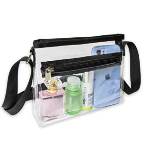 Higuyst Mini Clear Purse Stadium Approved, Clear Plastic Purses for Concert,Festival, Stadium, Small Clear Bags