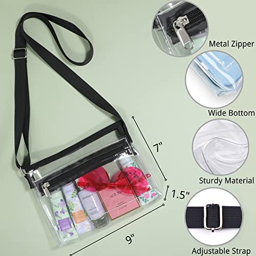 Higuyst Mini Clear Purse Stadium Approved, Clear Plastic Purses for Concert,Festival, Stadium, Small Clear Bags