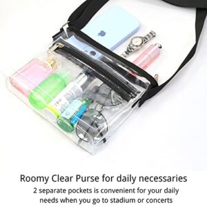 Higuyst Mini Clear Purse Stadium Approved, Clear Plastic Purses for Concert,Festival, Stadium, Small Clear Bags