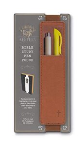 if faith keepers bible study pen pouch – brown