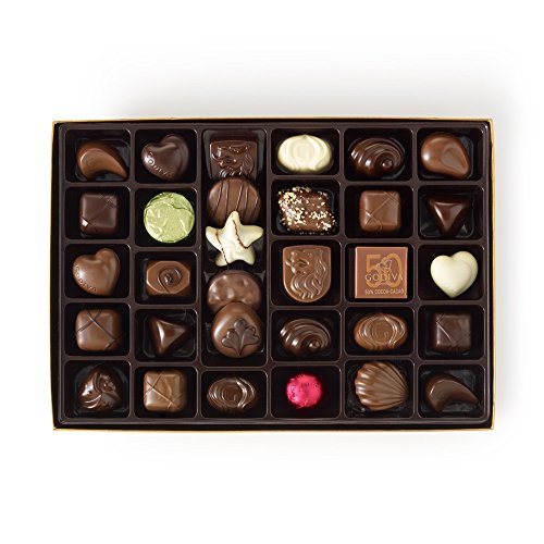 Godiva Chocolatier Assorted Chocolate Gold Gift Box with Royal Ribbon, 36 pc.