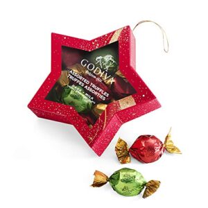 Godiva Chocolatier Holiday Assorted Chocolate Truffles Star Ornaments, 4 pc.