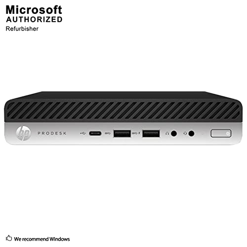 HP Prodesk 600 G3 Micro Computer Mini PC (Intel Quad Core i5-7500T 2.7Ghz, 16GB DDR4 Ram, 512GB SSD, 4K Support, DP, USB 3.0, USB-C) Win 10 Pro (Renewed)