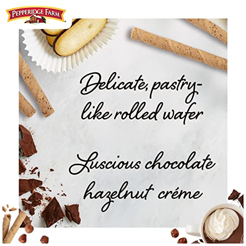 Pepperidge Farm Pirouette Cookies, Chocolate Hazelnut Créme Filled Wafers, 13.5 Oz Tin