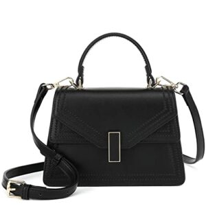 scarleton top handle satchel purses for women, shoulder bag purse, crossbody bags for women, handbags for women mini, h208301a – black