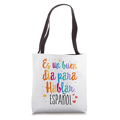 Maestra Cute Rainbow Regalos Para Bilingual Spanish Teacher Tote Bag