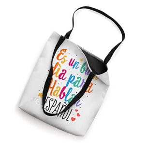 Maestra Cute Rainbow Regalos Para Bilingual Spanish Teacher Tote Bag