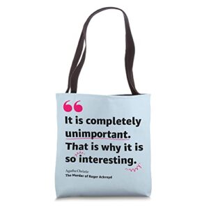 limited edition agatha christie tote bag