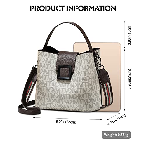 Ergocar Tote Bags for Women, Women's Tote Handbags, Fashion Waterproof PVC, Women's Crossbody Satchel, Purses Shoulder Bag, Woman Top-Handle Bags, Beige