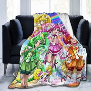 g.litter for.ce flannel fleece anime blankets ultra-soft warm fuzzy lightweight throw blankets all season for couch and bed blankets 50”x40”, black