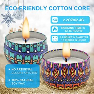 12 Pack Scented Candles Gift Set for Women, 2.5oz Natural Soy Wax Portable Travel Tins Candle with Essential Oils, for Home Decoration, Yoga,Meditation,Relax,Decompression,Valentine`s Day Gifts for …