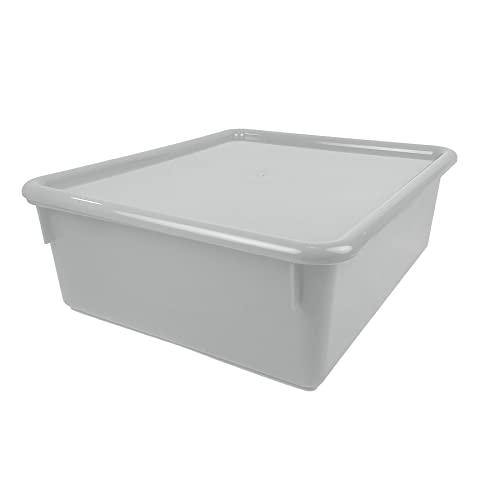 Romanoff Double Stowaway Tray with Lid, White