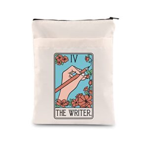 tobgbe the writer tarot card bag book lovers gifts writer book sleeve reader book covers for soft cover books bookish book pouch (the writer)