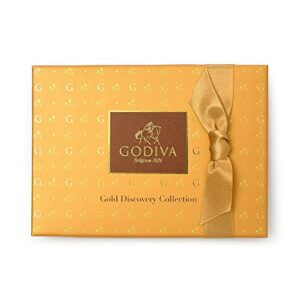 godiva chocolatier assorted gold discovery gift box, gourmet chocolates, great for any gift, chocolate gifts, assorted chocolates, 12 pc