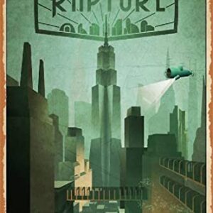 Ysirseu Bioshock Rapture Game Poster 2Game Retro Metal Tin Sign 8x12 Inch, 8 x 12 Inch