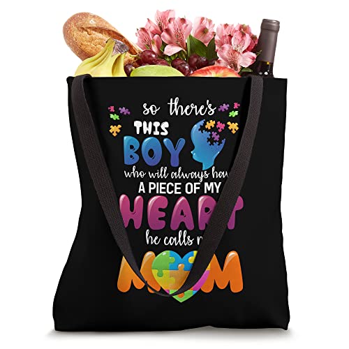 Autism Fathering Awareness He Calls Me Mom Autism Mother Tote Bag