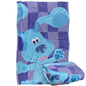 blues clues blanket, 36″x58″ blue’s clues large blue silky touch super soft throw blanket