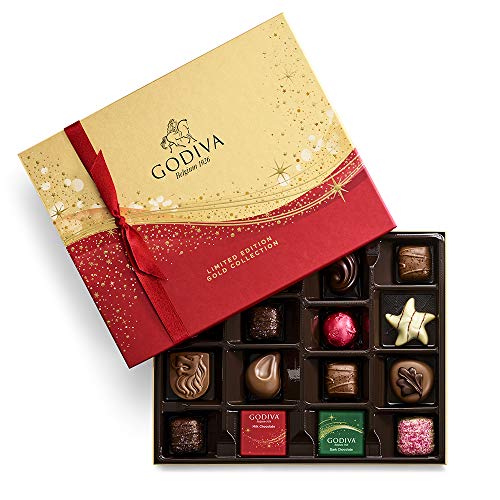 Godiva Chocolatier Limited-Edition Holiday Assorted Chocolate Gift Box, 16 pc, 5.9 Oz
