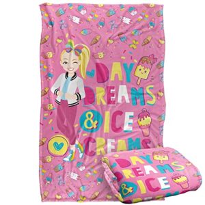 jojo siwa blanket, 36″x58″ day dreams and ice creams silky touch super soft throw blanket