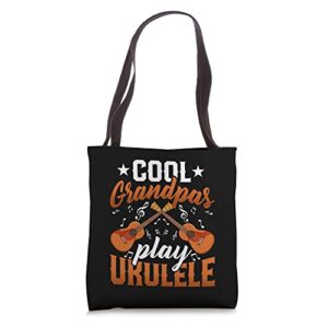 cool grandpas play ukulele – funny uke ukulele music lover tote bag