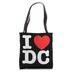 i heart dc (washington dc) love tote bag