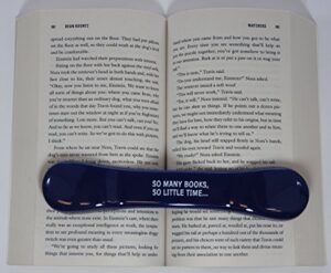 bookbone (tm) – made in the usa – the original weighted rubber bookmark – printed with – so many books, so little time… – holds books open