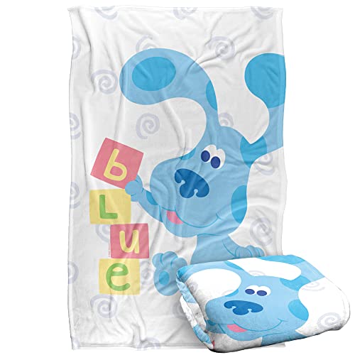 Blues Clues Blanket, 36"x58" Blue's Clues Blocks Silky Touch Super Soft Throw Blanket