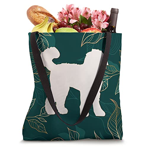 Cute Leaves Saint Berdoodle Green Mom Dad Dog Tote Bag