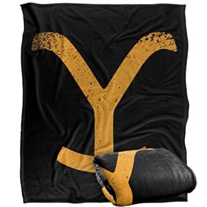 yellowstone blanket, 50″x60″ yellowstone y branding logo silky touch super soft throw blanket