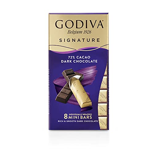 Godiva Chocolatier Dark Chocolate Lovers Assorted Signature Mini Bars - Pack of 24