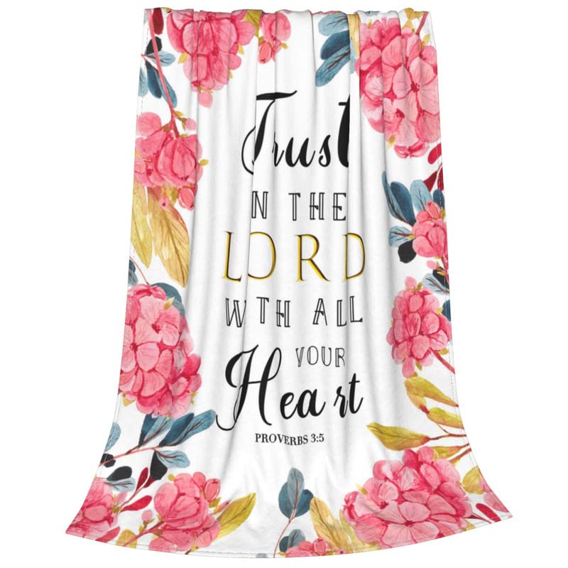 COMCAUF Scripture Blanket Spiritual Gifts for Christian Women Religious Throw Blanket with Bible Verse Healing Blanket with Inspirational Thoughts and Prayers Gift for Women Men 50"x40"