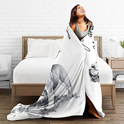 Bxuoe Ultra-Soft Fleece Bed Blanket Fuzzy Flannel Throw Blanket Unique Sketch English Bulldog Puppy Dog Warm Cozy Sofa Blankets for Bedroom Livingroom Chair, All-season Gift 40''x50''