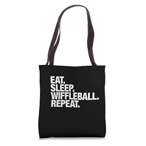 eat sleep wiffleball repeat for men and women tote bag
