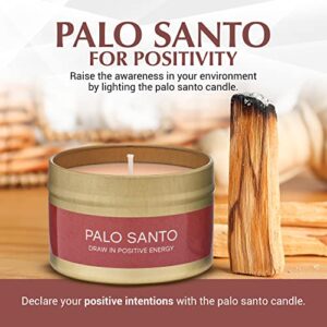 Almeara Space Cleansing Kit Sage Candle and Palo Santo Candle Set 3.7oz Each - 100% Soy Wax Candles with Concentrated Essential Oil - Cleanse Negative Energy - Restore Positive Vibrations