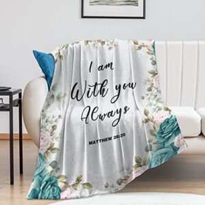 ciupwqa scripture blanket inspirational christian throw blanket spiritual religious gift with bible verse positive messages for prayers comfort caring get well gift 50″x40″
