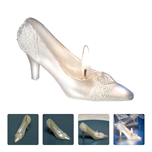 ABOOFAN Romantic Candle High Heel Shaped Candle Creative Wedding Shoes Shaped Candle Valentines Day Smokeless Candle Soy Wax Decorative Shoe for Home Decor