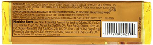 GODIVA BAR CHOCOLATIER MILK CHOCOLATE WITH CARAMELEL 1.5 OUNCES 4 COUNT