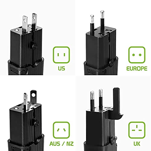 Dual Universal USB Adapter Works for Samsung Godiva for Worldwide Power and Travel Between US/EU/CN/AUS/NZ/UK