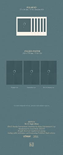 Monsta X Kihyun VOYAGER 1st Single Album Random Version CD+96p PhotoBook+1p PhotoCard+1p Photo Sticker+1ea Bookmark+Tracking Sealed