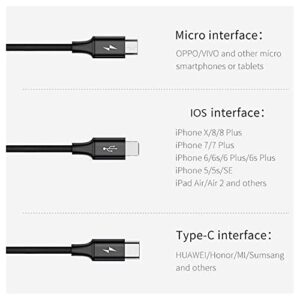 Pro USB 3in1 Multi Cable Compatible with Samsung Godiva Data Universal Extra Strength for Fast Quick Charging Speeds! (Silver)